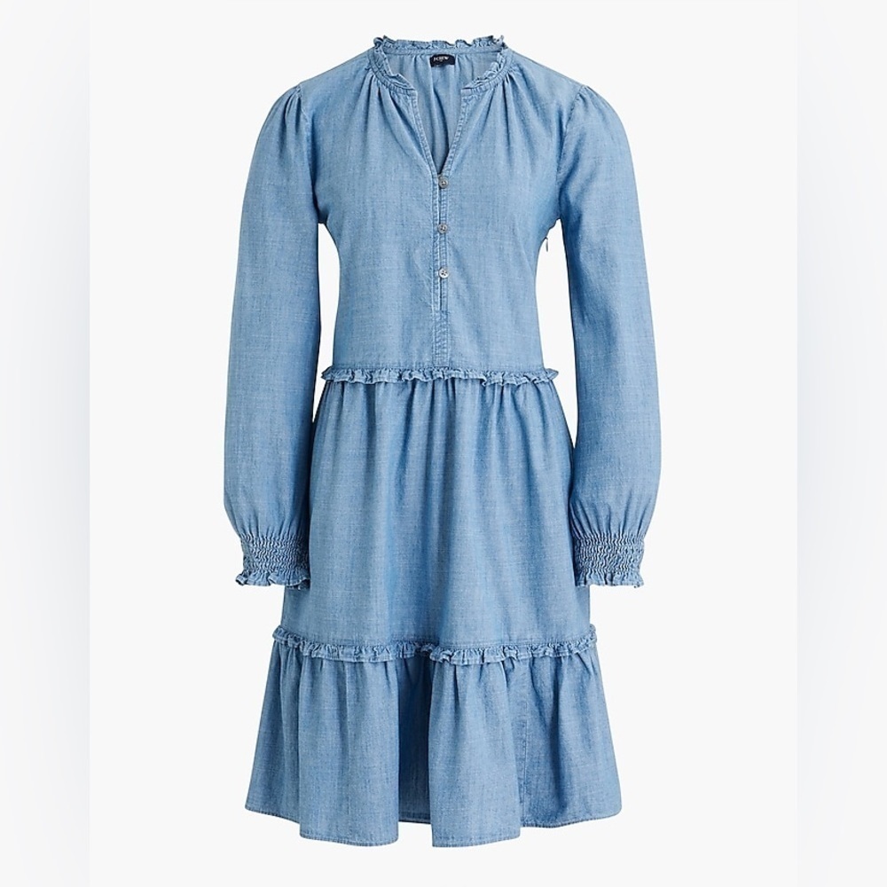 J Crew Chambray ruffle mini dress
Item BP425